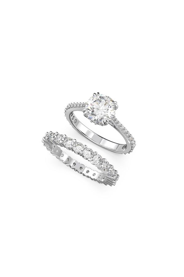 Swarovski-Constella Silberfarbene Ringen Set 5649215/cfg 1