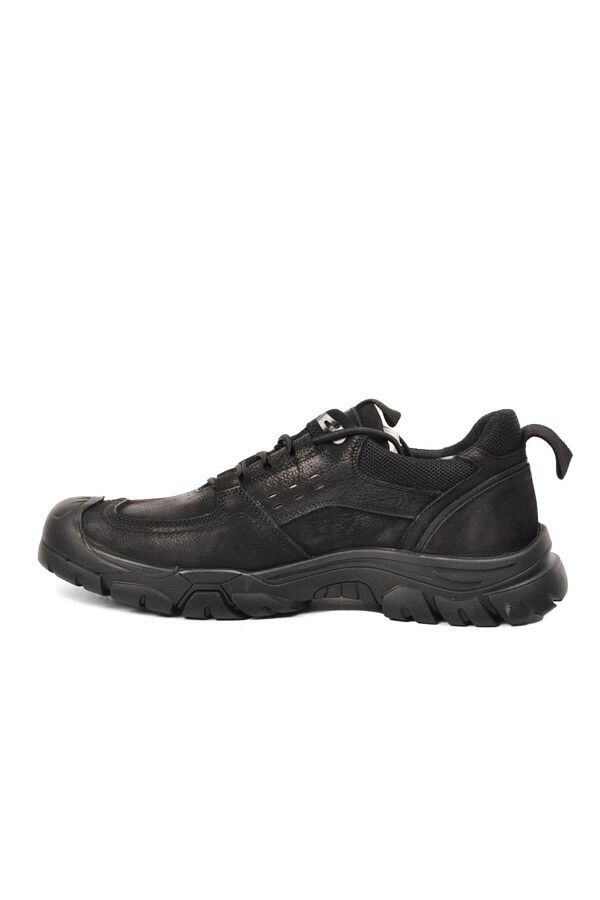 Scootland-Black Nubuck Genuine Leather Men's Casual Shoes 1