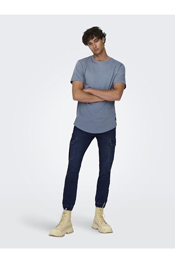 ONLY & SONS Herren Jeans – Gerade Schnitt, Mid Rise, Aus Recycelter Baumwolle