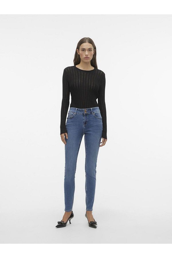 Vero Moda-Slim Fit Jeans – Vmkimmi – Slim Fit Jeans mit mittelhohem Bund 1
