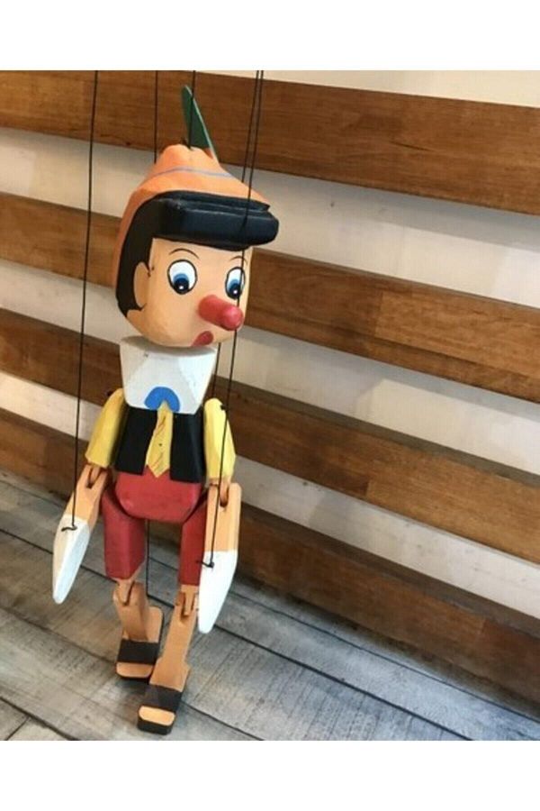 Bite Nose-20 Cm Hanging String Pinocchio Theater Performance Puppet Children's Toy 1