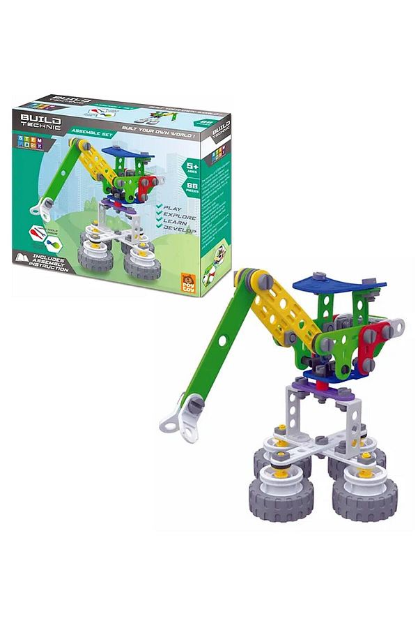 Sole-Build Technic Set, 88 Pieces Plug-Down High Crane Block Build Set 1