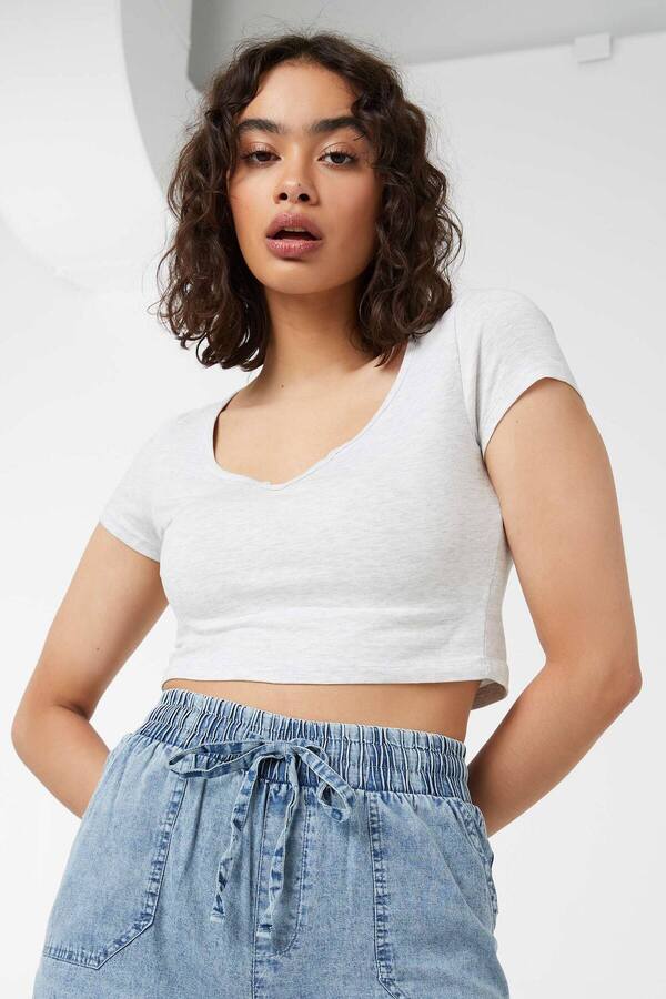 Ardene-Basic Notch-Collar Boxy Tee 1