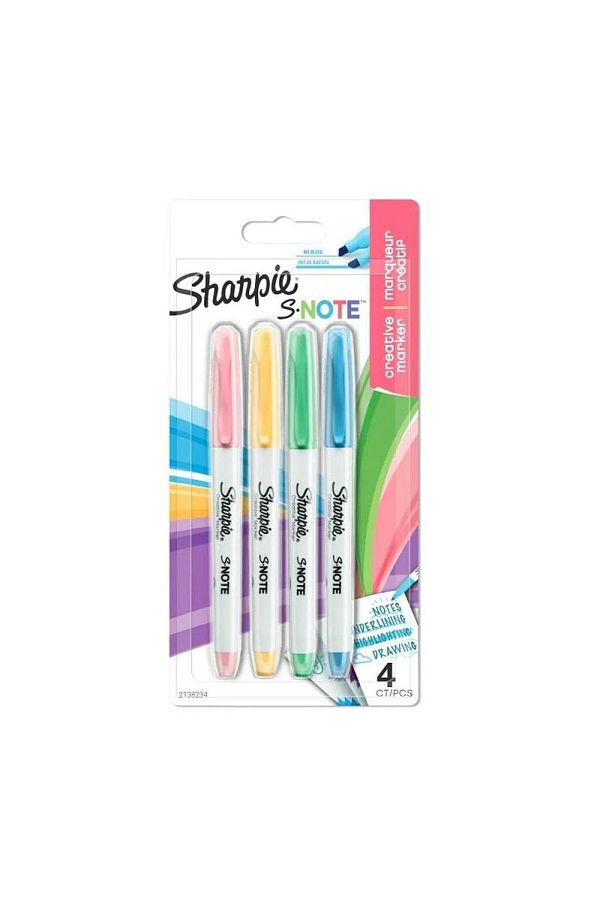 Sharpie-Fine Permanent Marker Pen Set - Cut Point Snote, 4 Colors 1