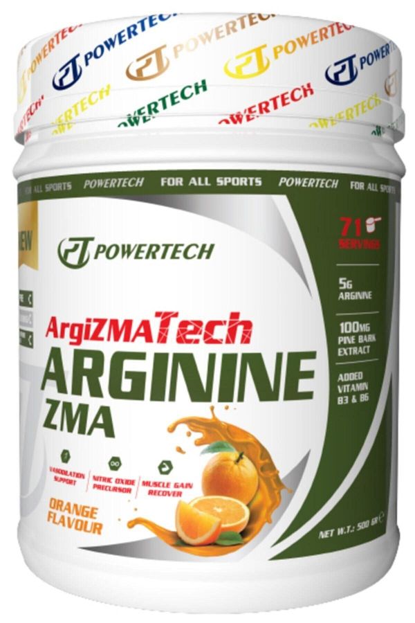 POWERTECH-Argizmatech Arginine Zma 500gr - Orange Flavored 1