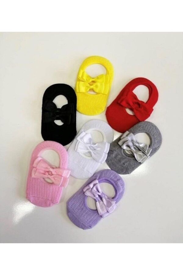 lalinkids Kız Bebek Fiyonklu Babet Çorap 7'li