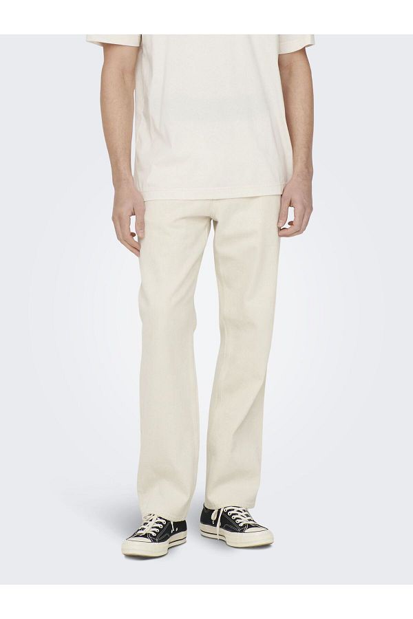 Only & Sons-Normal Geschnitten Jeans Onsedge Mittlere Taille Locker Geschnitten Jeans 1