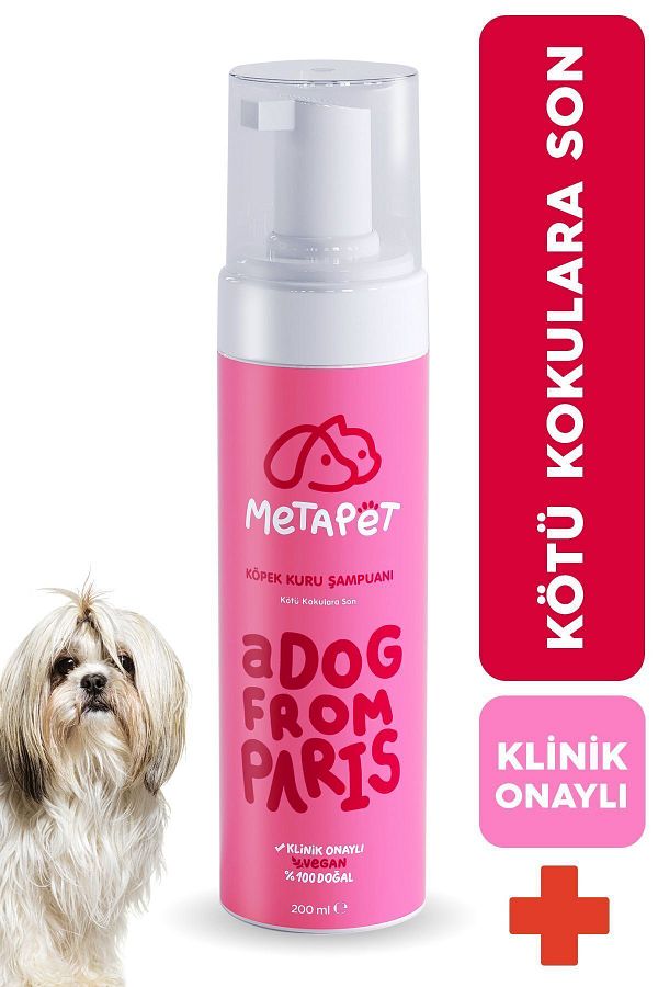 Metapet Deodorizing Dry Foam Dog Shampoo Natural And Organic Dog Perfume Suitable For Puppy 200 Ml Trendyol