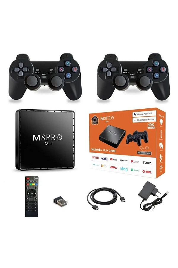 RabbitTech-M8 PRO Mini - 2.4G 10K Ultra HD, 64GB TV Box, Android 12.1, 2 Game Consoles 1