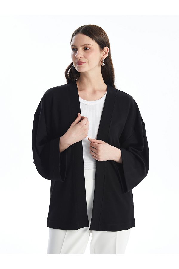 LC Waikiki-Oversize női kardigán - kendőgallér, tömör szabású 1