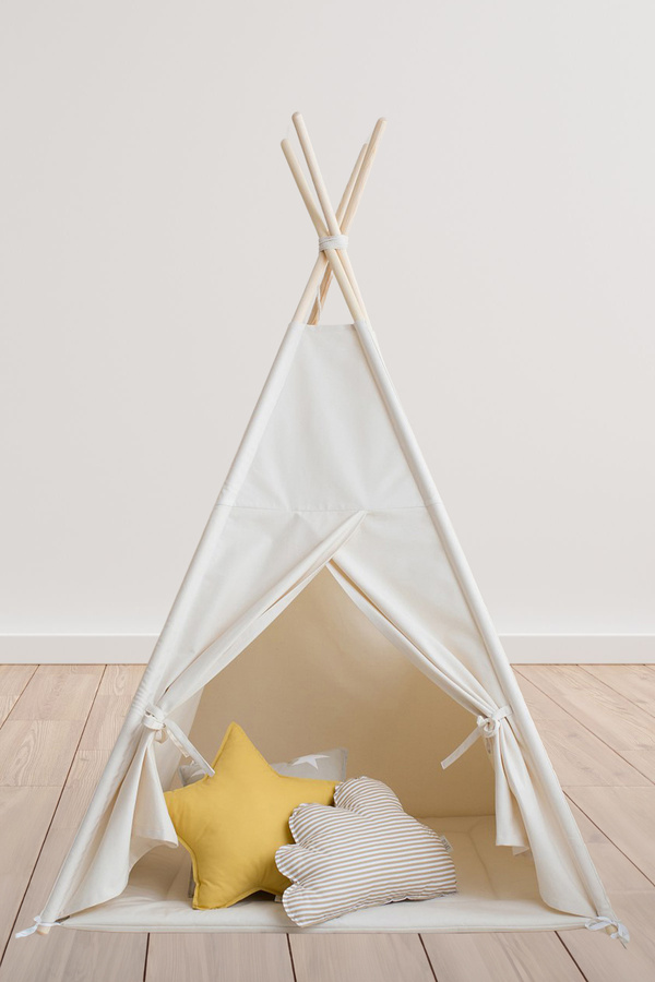 IRK Geniş Kızılderili Ahşap Ayaklı Çocuk Oyun Çadırı ve Çocuk Oyun Alanı