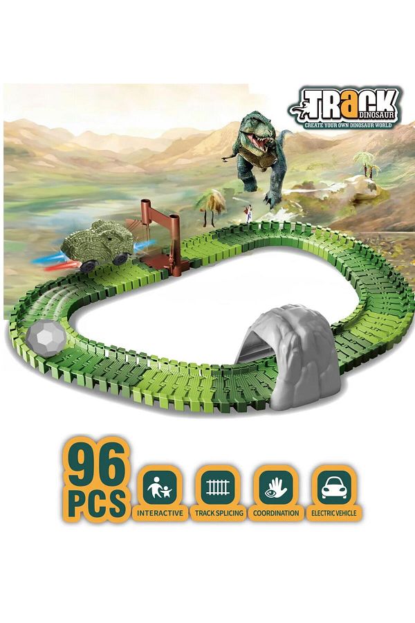 Sole Dinosaur World Dinosour Tracks 96 Pieces Flexible Rail Race Track 96 Pieces Trendyol