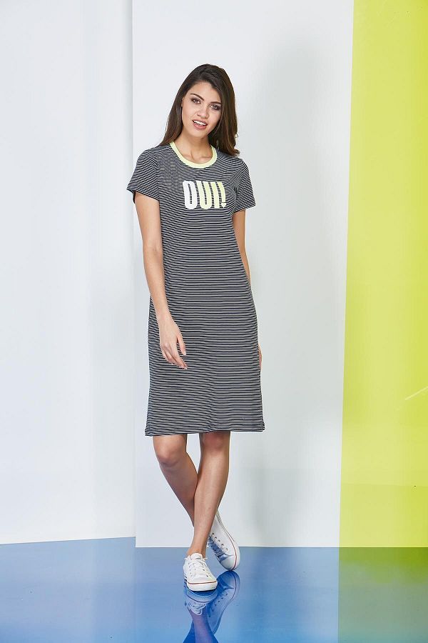 PJS-Striped Printed Women's Dress 20601 1