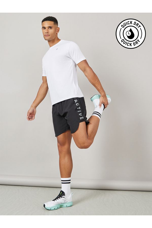 Styli-Training Shorts with Side Active Print Panel 1