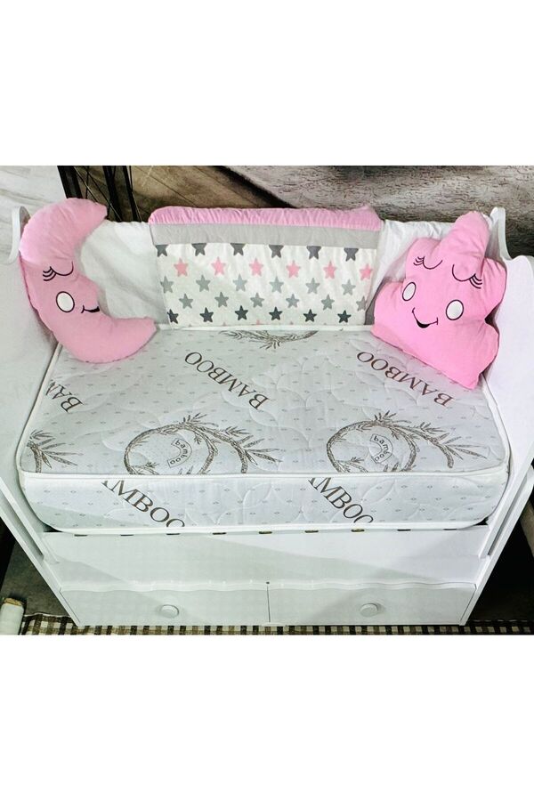 YEDAŞ Bebek Yatak Bambu 60x120 15cm Ortopedik Oyun Parkı Yatağı