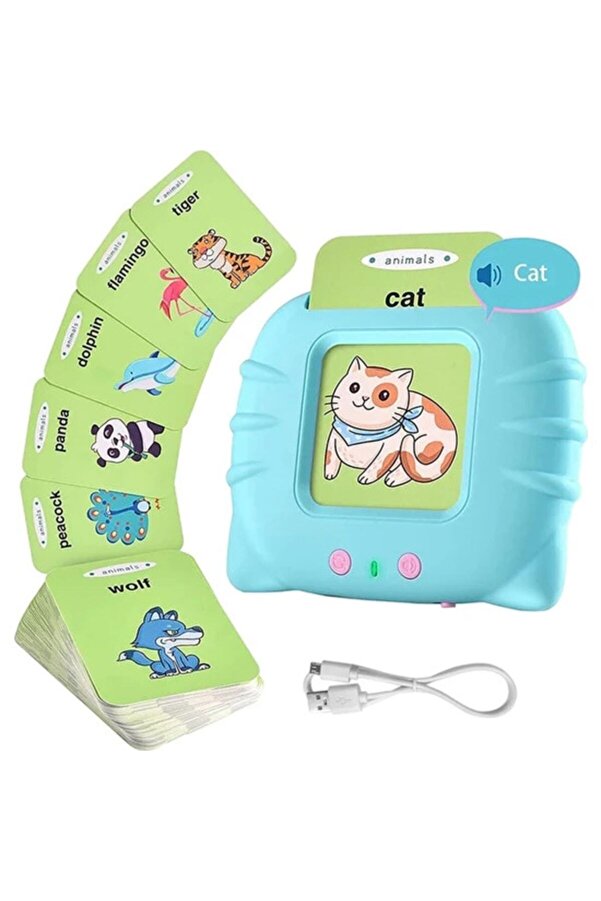 Schulzz Erken Eğitim Ingilizce Sesli Flash Kartları Pvc Kart Şeffaf Koruma Ile Yıpranmaz Yırtılmaz Kartlı