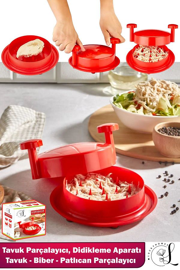 devigo-Practical Chicken and Cooked Vegetable Shredding Tool - Meat Chicken Lint Removal 1