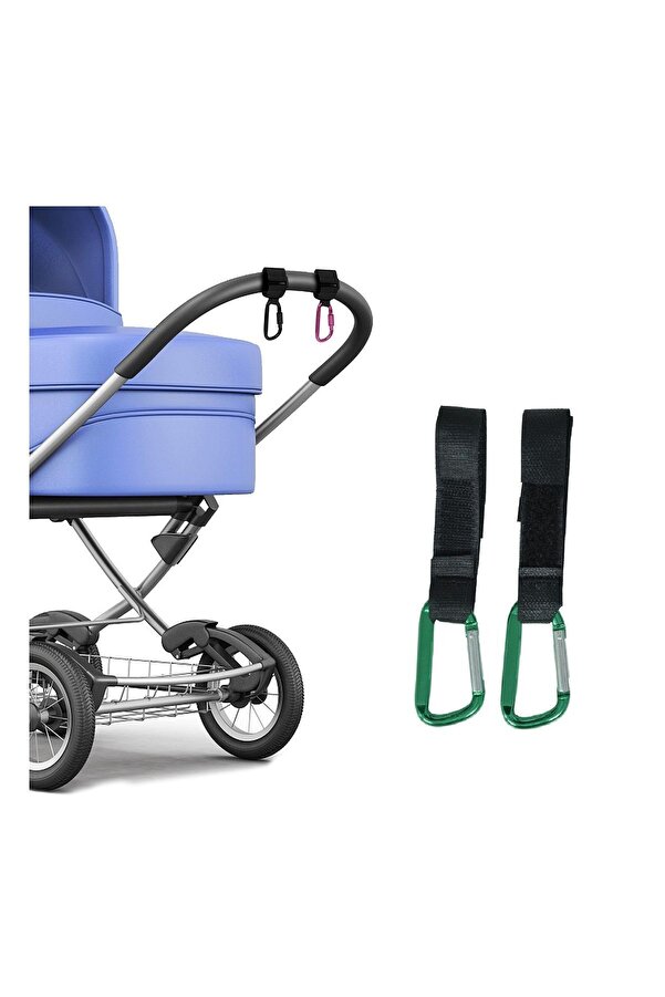 Tarix Puset Kancası Bebek Arabası Askı Aparatı 2'li Yeşil