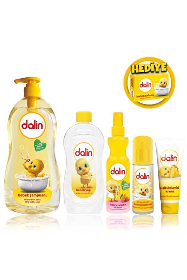 Dalin 5'li Bebek Bakım Avantaj Seti + 100 Gr Bebek Sabunu