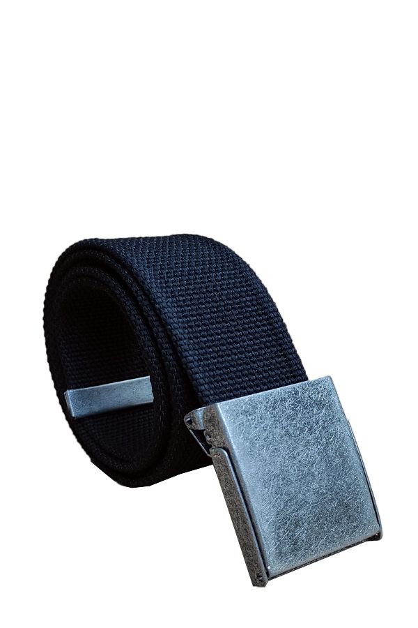 Cloth belt with metal buckle on sale