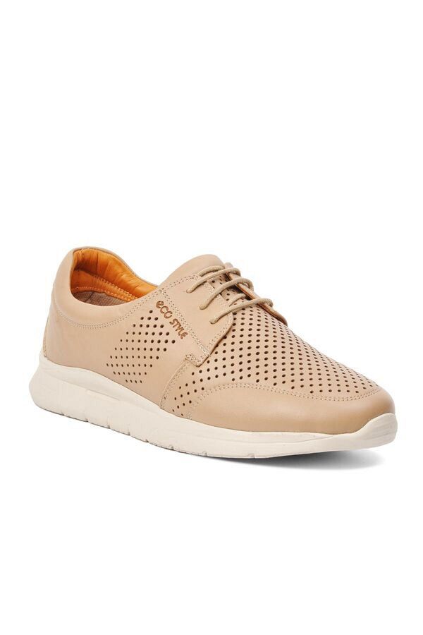 Lorenzo Martins Beige Genuine Leather Men s Casual Shoes Trendyol