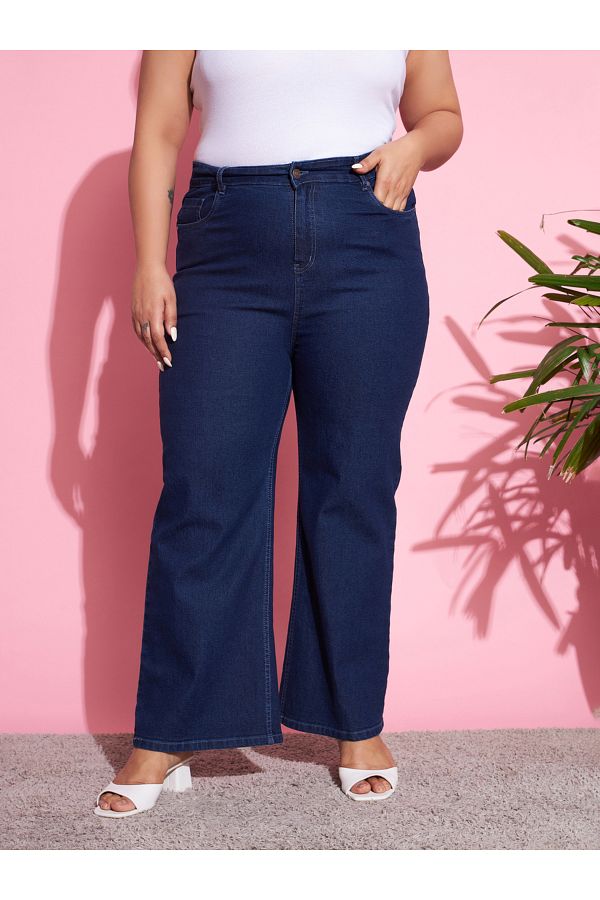 Plus size jean bell bottoms top