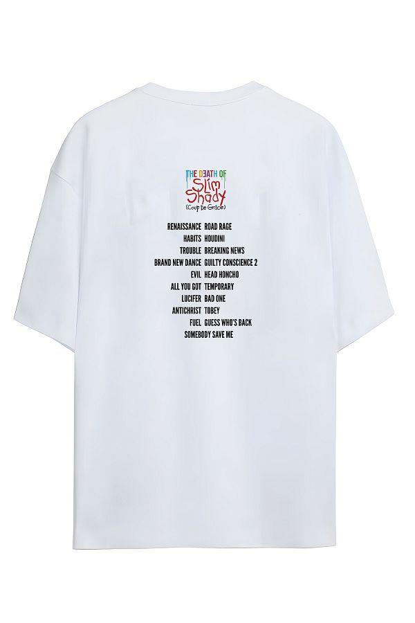 Adrift-Tricou oversize unisex cu modele Eminem - The Death of Slim Shady 1