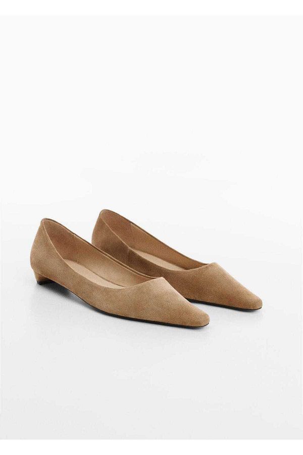 MANGO Woman-Pointed Toe Leather Shoes 1