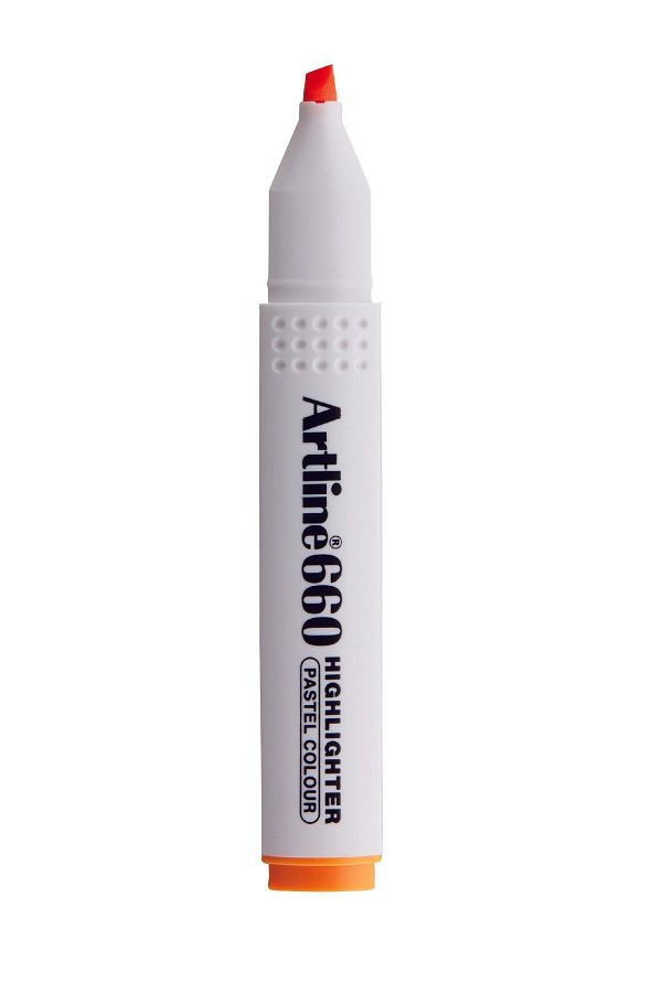 artline-قلم هايلايتر برتقالي باستيل ذو رأس مقطوع - 1.0-4.0 مم (12 عبوة) 1