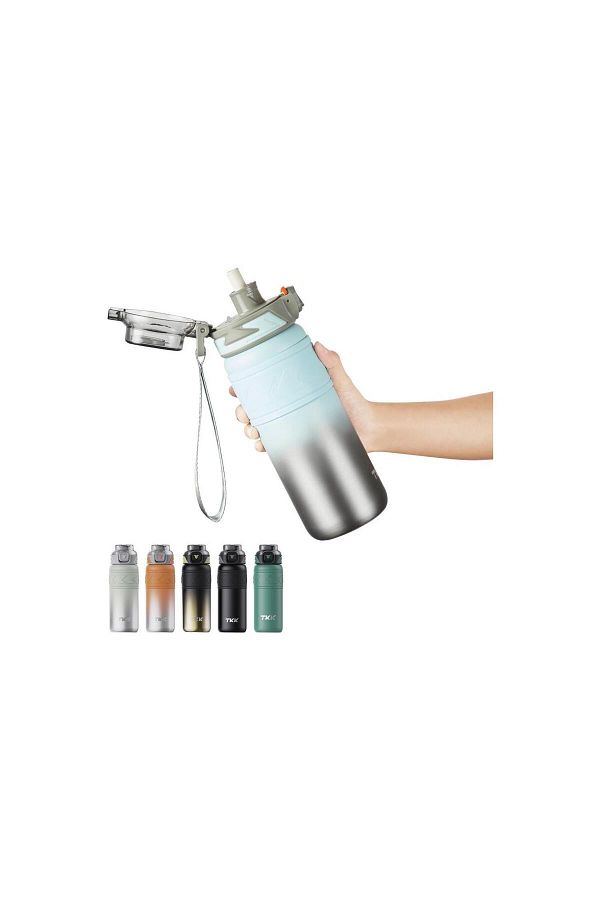 Vagon-TKK Stainless Steel Thermos Flask 500 ML Use with and Without Straw (Mixed Color 1 Piece) 1