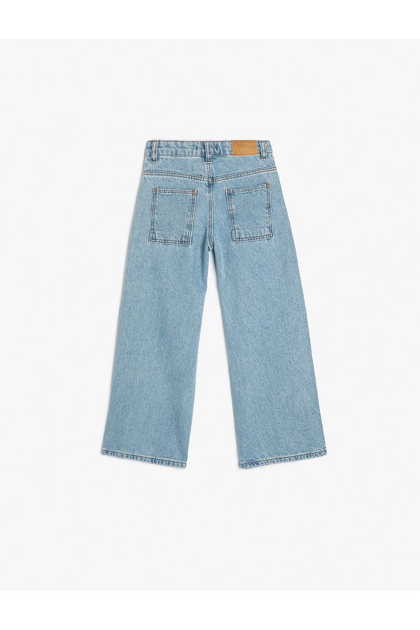 Wide leg cotton jeans clearance