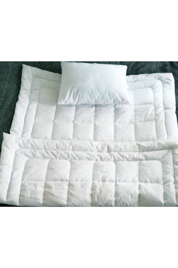 ALERSS Doğal Yün Bebek Yorganı + Doğal Yün Yastık Baby Wool