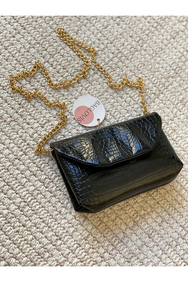 BAGLOV S Crocodile Bag with Chain Detail for Women Two Eyes Trendyol