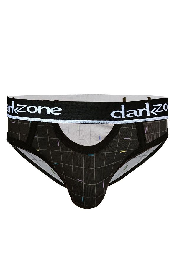 darkzone-حذاء رجالي مفتوح من الأمام مرن منقوش باللون الفحمي 1