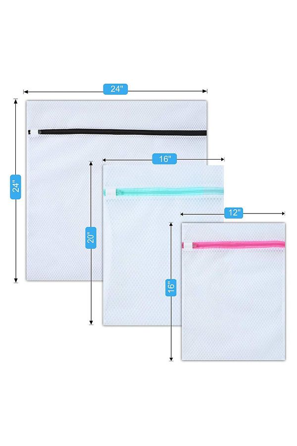CARNIVAL LAND-3 Pieces Large Medium and Small Size Curtain and Laundry Net Practical Magic Machine Bag 1