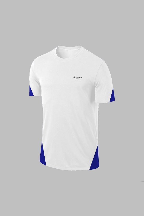 POSEIDON STORM-Мъжка бяла тениска с къс ръкав и кръгло деколте Dri-Fit, големи размери, удобна (4XL-10XL) 1