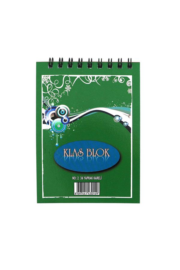 Klas-Memo Pad Spiral Checked No:2 36 Sheets (Pack of 24) 1
