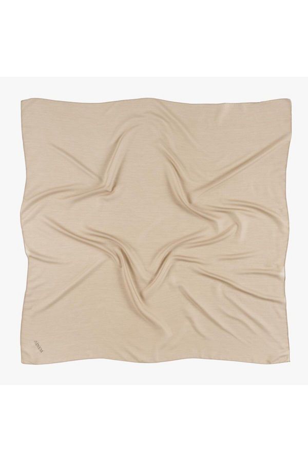 SİNEM EŞARP-Sinem Plain 22 Mink Cheesecloth - India Db-100 1