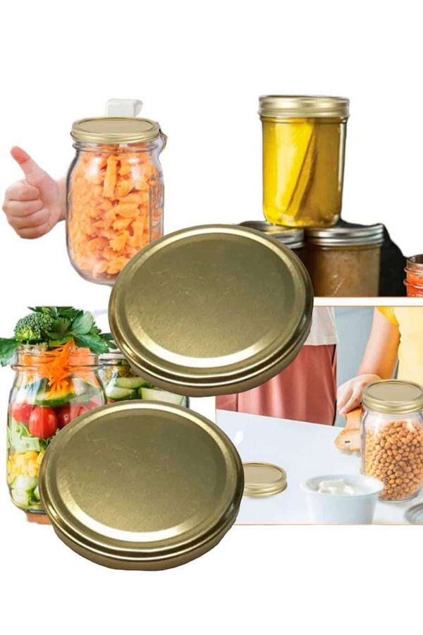 ÇEÇEN HOME-25 Large Canning Jar Lids - 10 cm Width 1