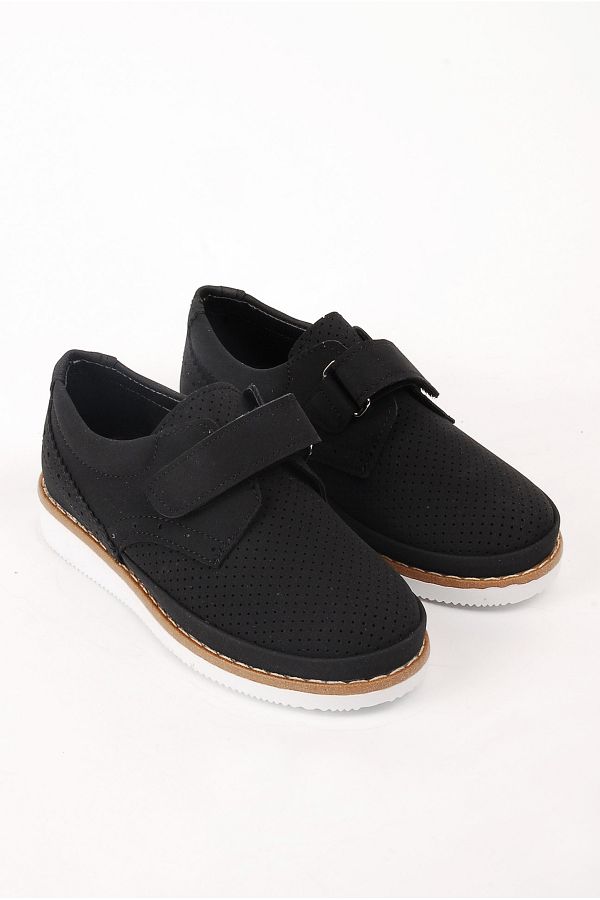 Boys black suede shoes discount