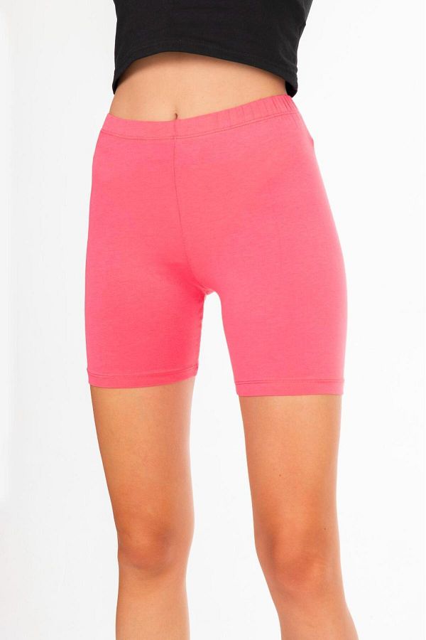 Tight Lady High Waist Above Knee Combed Cotton Shorts 100 Cotton Lycra Super Quality Biker Tights Trendyol