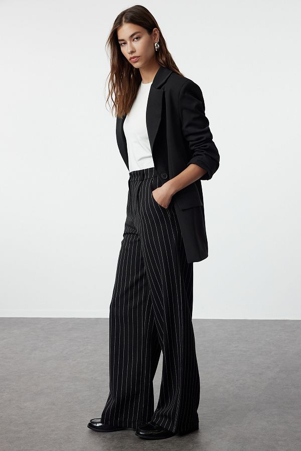 Wide striped trousers outlet