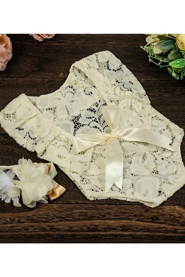 RAY TİCARET Yenidoğan Bebek Zıbın Bebek Fotoğraf Sahne Çekimi Dantel Tulum