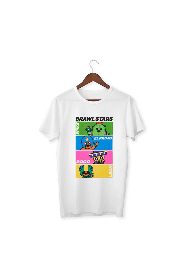 NaNa Style Brawl Stars Unisex White T shirt Kids and Adults Trendyol