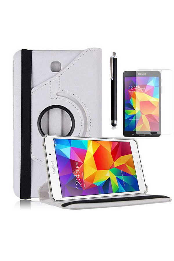 CONSTRAİN-Galaxy Tab 4 7.0 T230 - Zore Rotating Stand White Case 1