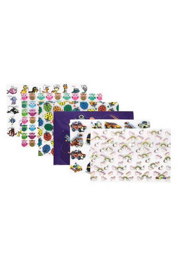 Globox-A4 Patterned Snap File - 1 Piece 1