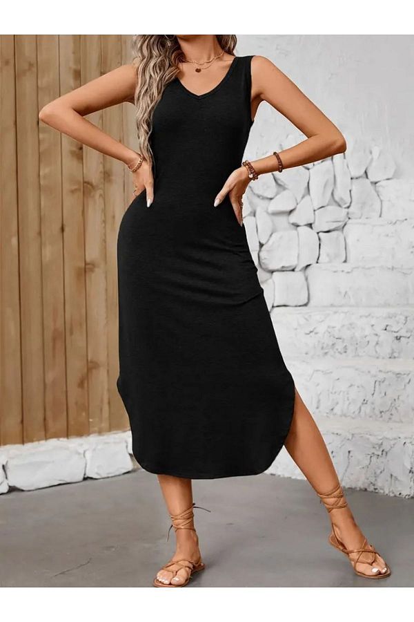 Oval neck dress top