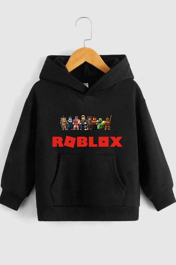 NoVibe Roblox Printed Children s Oversize Cotton Sweatshirt Hoodie 3 Thread Trendyol