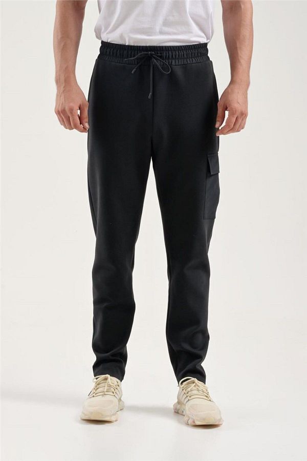 Exuma-Pantaloni de sport negri pentru bărbați2413003-010 1