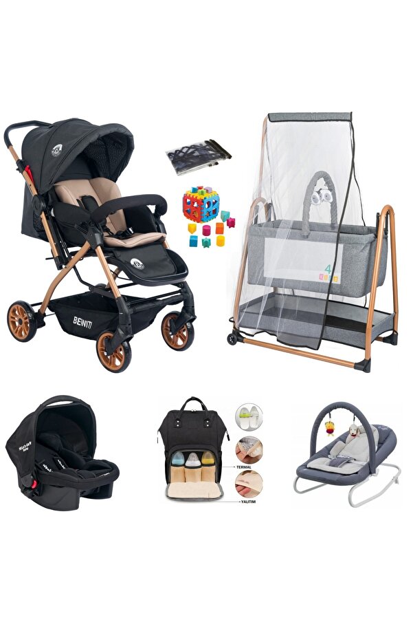 YOGH Bebek Çeyiz Seti 7 Parça Çift Yön Bebek Arabası Beşik Bebek Anakucağı Puset Bebek Seti Çanta